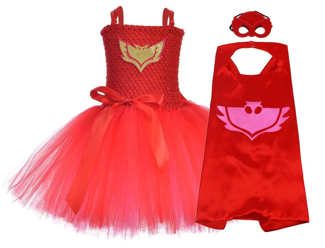 PJ Masks Superhero Cosplay Costumes Halloween Tutu Dress Suits - Azufun