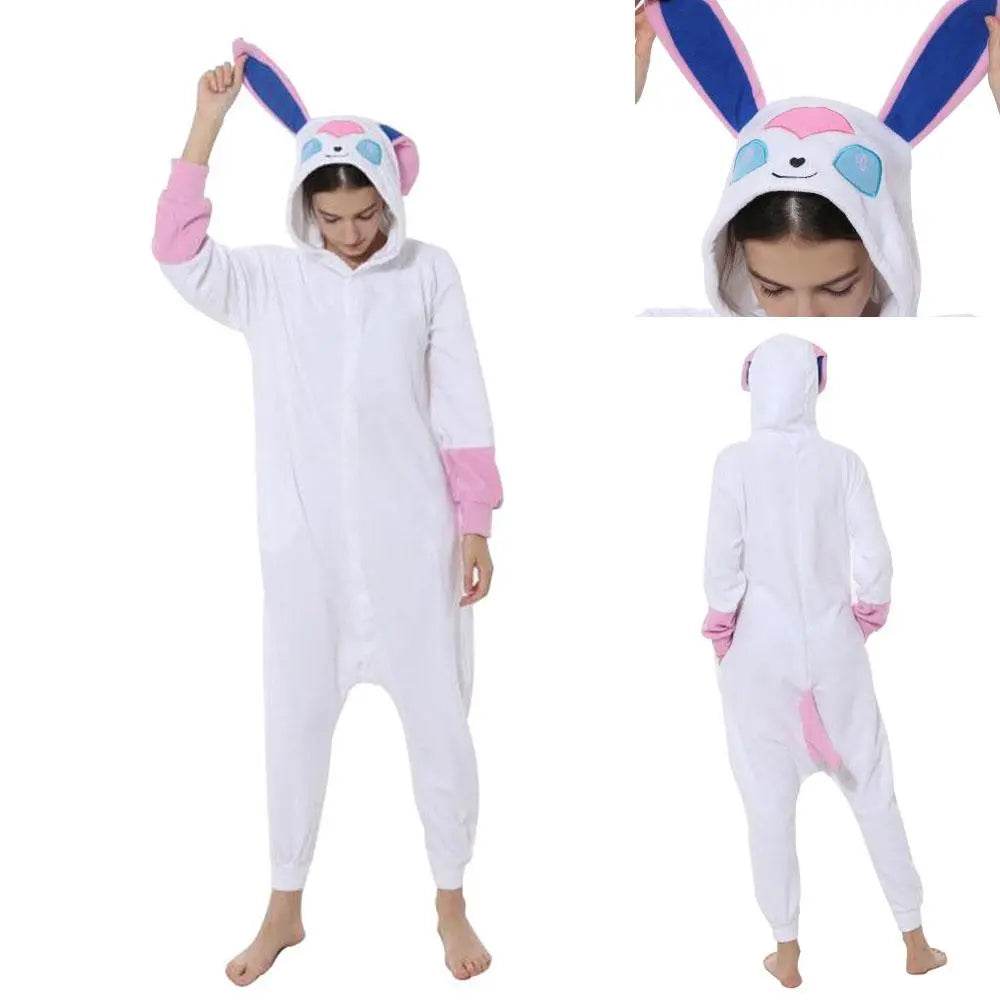 Pokemon Eevee Sylveon Kigurumi Onesie for Adults - Azufun