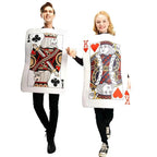 Poker Couples Funny Queen Clubs King of Hearts Cosplay Costume Halloween Carnival Suit - Azufun