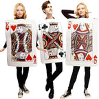 Poker Couples Funny Queen Clubs King of Hearts Cosplay Costume Halloween Carnival Suit - Azufun