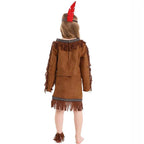 Savage Indian Chief Cosplay Halloween Masquerade Costumes for Kids - Azufun