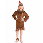 Savage Indian Chief Cosplay Halloween Masquerade Costumes for Kids - Azufun
