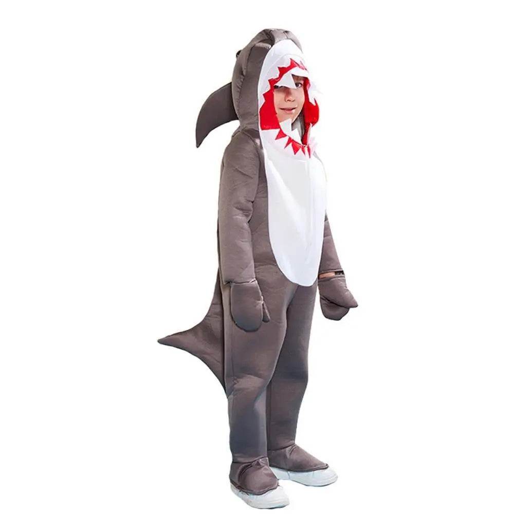 Sea Life Shark Child Jumpsuit Costume Party kids Cosplay Halloween - Azufun