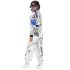 Space Suit Astronaut Couples Costume Carnival Halloween For Women Men - Azufun