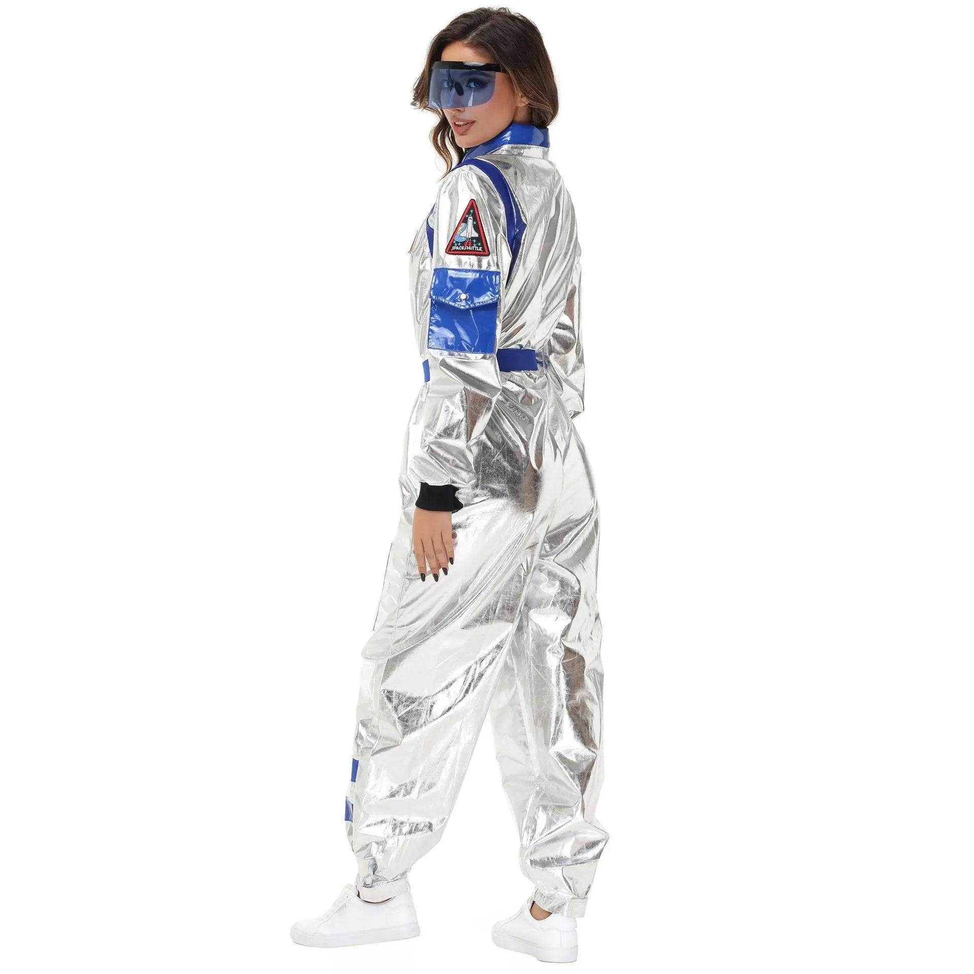 Space Suit Astronaut Couples Costume Carnival Halloween For Women Men - Azufun
