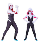 Spider-Man Women Gwen Stacy Cosplay Costume Zentai Jumpsuit Adult Kids - Azufun