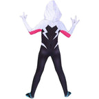 Spider-Man Women Gwen Stacy Cosplay Costume Zentai Jumpsuit Adult Kids - Azufun