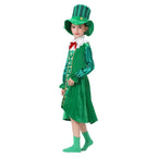 St Patrick's Day Kids Green Dress Party Cosplay Costume Carnival Suit - Azufun