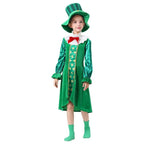 St Patrick's Day Kids Green Dress Party Cosplay Costume Carnival Suit - Azufun