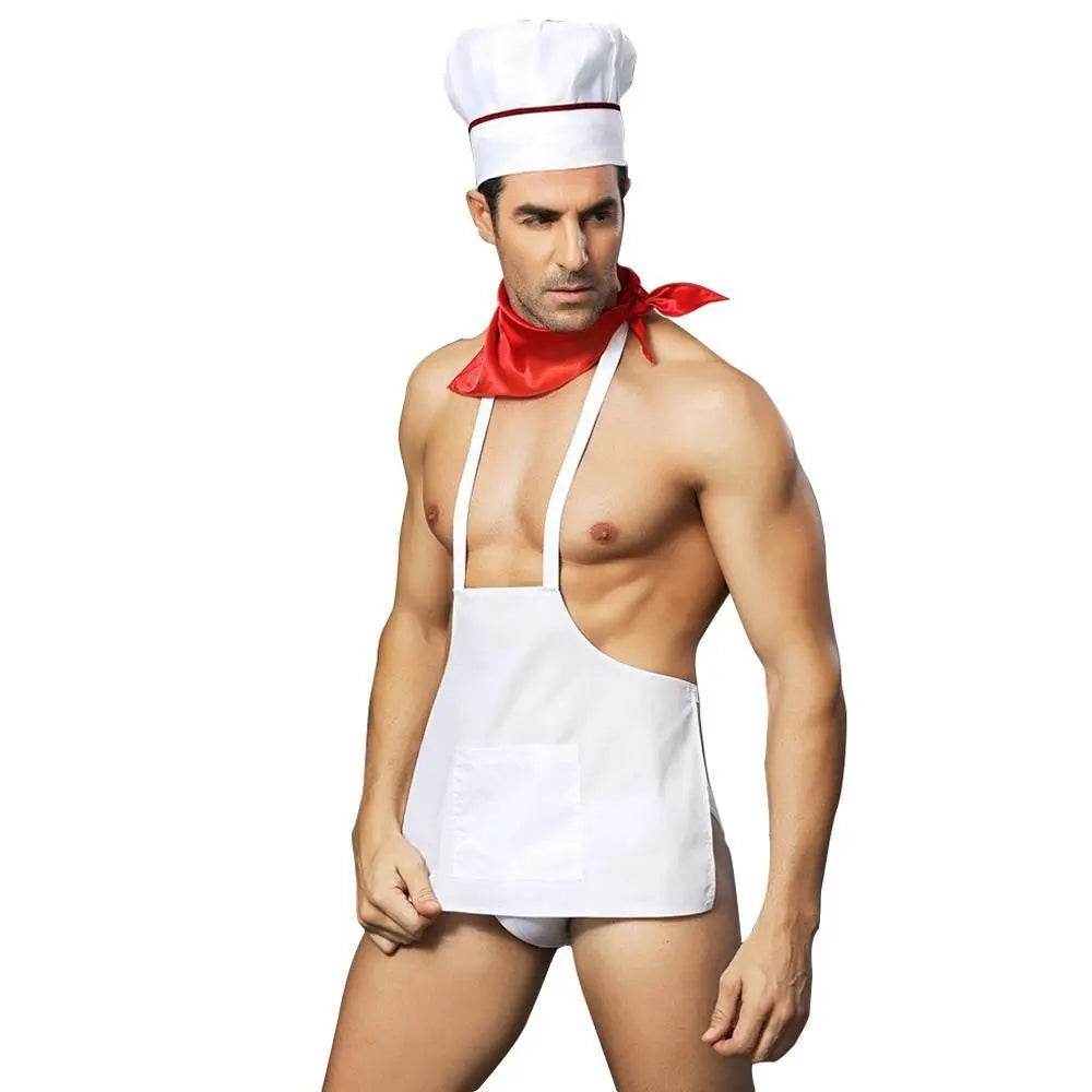Stag Do Party Fancy Dress Costume Chef Servant For Men - Azufun