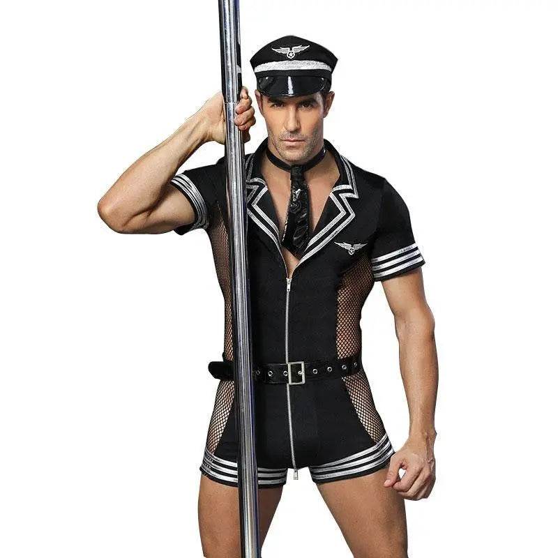 Stag Do Party Fancy Dress Costume Police Sailor Jumpsuit For Men - Azufun