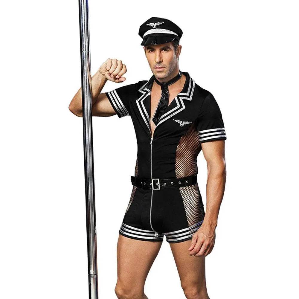Stag Do Party Fancy Dress Costume Police Sailor Jumpsuit For Men - Azufun