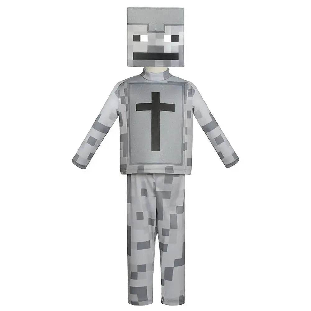 Steve Costume Minecraft Herobrine Notch Alex Cosplay Stage Game Costumes Suits For Kids - Azufun