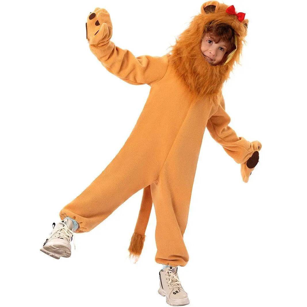 The Wizard of Oz Funny Little lion Child Costume Party kids Cosplay Halloween - Azufun
