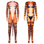Tiger Stripes Animal Cosplay Zentai Costume Jumpsuit Bodysuit Outfits Adult - Azufun