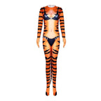 Tiger Stripes Animal Cosplay Zentai Costume Jumpsuit Bodysuit Outfits Adult - Azufun