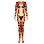 Tiger Stripes Animal Cosplay Zentai Costume Jumpsuit Bodysuit Outfits Adult - Azufun