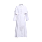Unisex Men Solid Long Father Vicar Fancy Medieval Priest Costumes Cosplay Party Props - Azufun