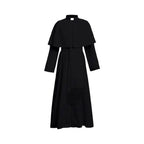 Unisex Men Solid Long Father Vicar Fancy Medieval Priest Costumes Cosplay Party Props - Azufun