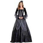 Vampires Costume Halloween Cosplay Dress Gothic Queen Outfit Gorgeous Elegant Witch Cosplay Costume - Azufun