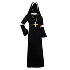 Women Nun Cosplay Halloween Costume - Azufun