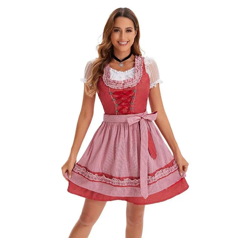 Women's Oktoberfest Munich Costume Festive Party Dress Outfit - Azufun