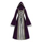 Womens Medieval Renaissance Costume Plus Size Medieval Role Play Dress - Azufun