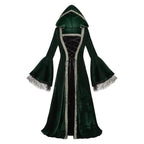 Womens Medieval Renaissance Costume Plus Size Medieval Role Play Dress - Azufun