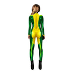 X Men Rogue Costume Zentai Bodycon Jumpsuit Halloween Cosplay - Azufun