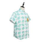 Animal Crossing Button Up Shirt Costume Cosplay Leaf Tee Shirts Top Halloween Outfit Dress Up For Adults - Azufun