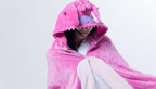 Animal Kigurumi Pink Stitch Cosplay Costume Hoodie Cloak Shawl - Pajamasbuy