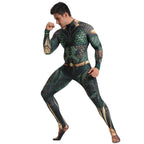 Aquaman Arthur Cosplay Zentai Jumpsuit Halloween Fancy Cosplay Costume - Azufun