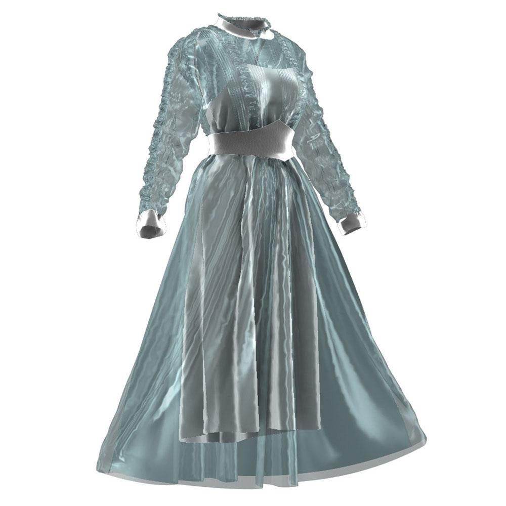 Astrid Deetz Costume Ball Dress Beetlejuice Skirt Striped Dress For Women Halloween - Azufun