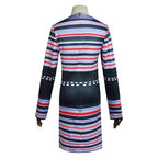 Astrid Deetz Costume Ball Dress Beetlejuice Skirt Striped Dress For Women Halloween - Azufun