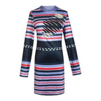 Astrid Deetz Costume Ball Dress Beetlejuice Skirt Striped Dress For Women Halloween - Azufun