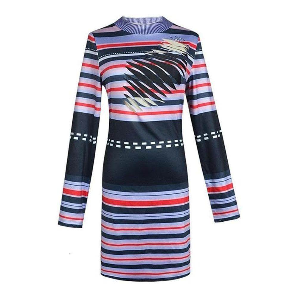 Astrid Deetz Costume Ball Dress Beetlejuice Skirt Striped Dress For Women Halloween - Azufun