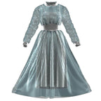 Astrid Deetz Costume Ball Dress Beetlejuice Skirt Striped Dress For Women Halloween - Azufun