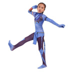 Avatar 2 Neytiri Battle Costume Tail Suit Unisex Jumpsuit Halloween Cosplay Zentai Bodysuit for Adult Kids - Azufun