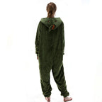 BuyAvocado Fruit Cartoon Kigurumi Costume Cozy Fleece Pajamas Now Cheaper With 3 - 5 Days Ship - PajamasBuy
