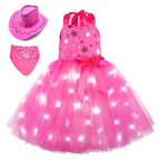 Barbie Movie Margot Barbie Pink Glow Tutu Dress Halloween Outfits Cosplay Costume Kids - Pajamasbuy