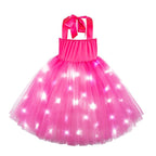 Barbie Movie Margot Barbie Pink Glow Tutu Dress Halloween Outfits Cosplay Costume Kids - Pajamasbuy