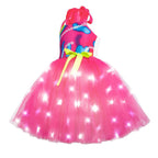 Barbie Movie Margot Barbie Pink Glow Tutu Dress Halloween Outfits Cosplay Costume Kids - Pajamasbuy