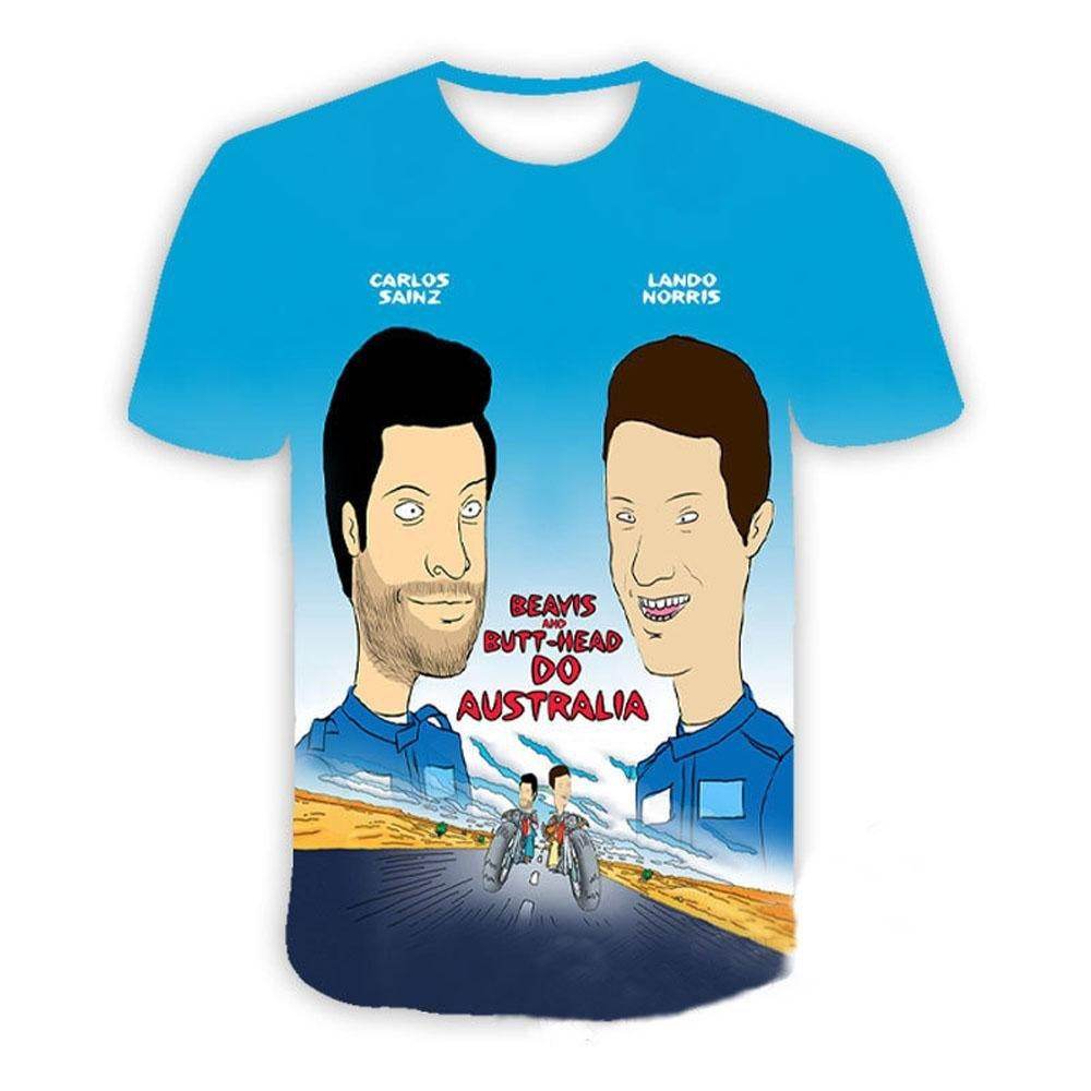 Beavis and butthead costumes round neck short sleeve men's 3D T-shirt - Azufun