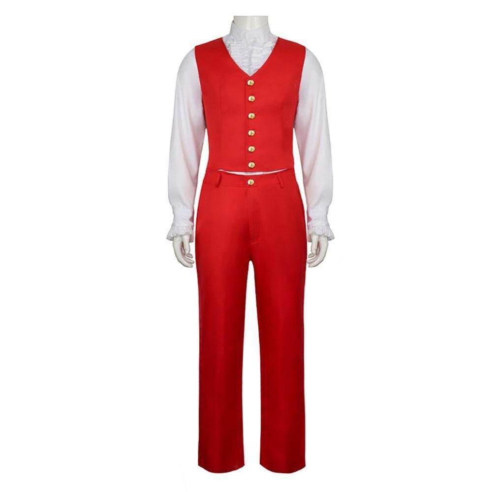 Beetlejuice 2 Michael Keaton Costume Red Suit for Men Kids Party Halloween - Azufun