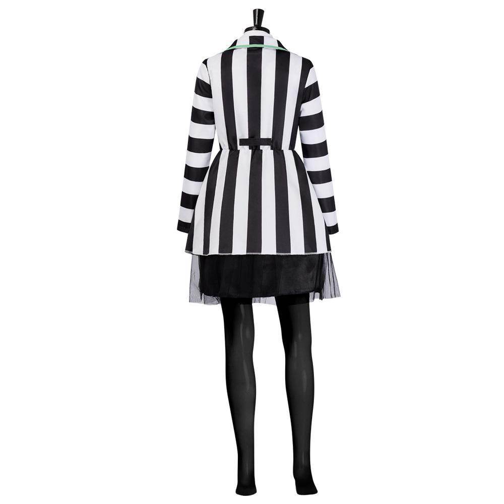 Beetlejuice Adult Kids Blazer Dress Costume For Women Girl - Azufun