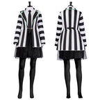 Beetlejuice Adult Kids Blazer Dress Costume For Women Girl - Azufun