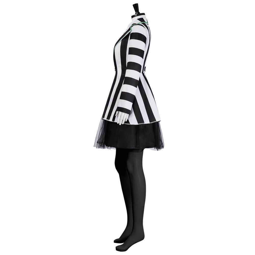 Beetlejuice Adult Kids Blazer Dress Costume For Women Girl - Azufun