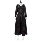 Bellatrix Lestrange Satin Dress Halloween Cosplay Costume - Azufun