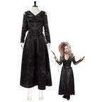 Bellatrix Lestrange Satin Dress Halloween Cosplay Costume - Azufun