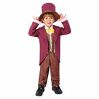 Chocolate Willy Wonka Movie Purple Kids Party Suit Cosplay Costumes Halloween - Azufun